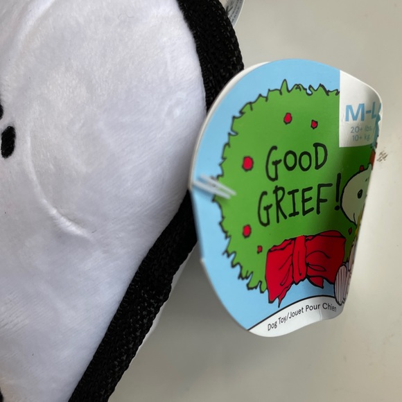 Bark Charlie Brown Good Grief Dog Toy Squeaker Plush Speech Balloon Bubble Gift - Picture 5 of 8